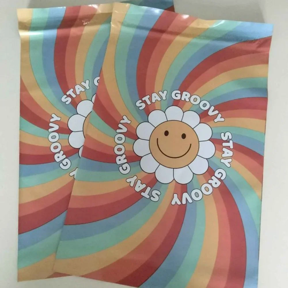 20 Pcs Stay Groovy Designer Poly Mailers 7.5